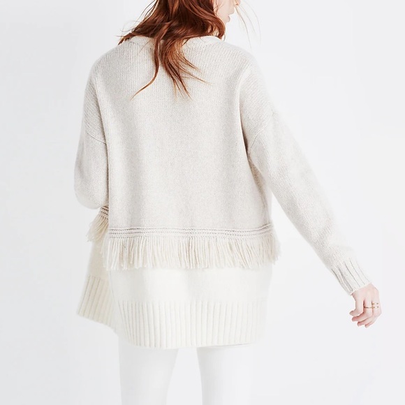 sale | madewell | fringe cardigan sweater - Picture 7 of 7
